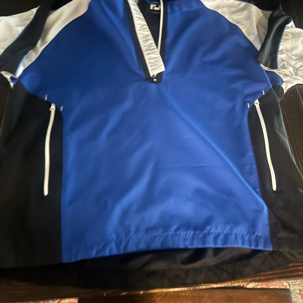 FootJoy Blue and Black Jacket with White Trim